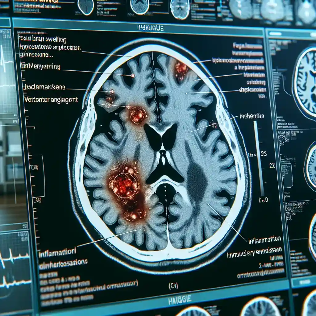 Результаты КТ при энцефалите 